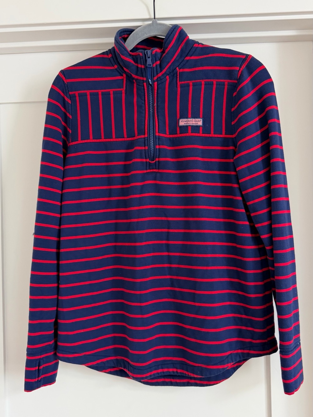 Vineyard Vines Striped Shep Shirt Quarter Zip Pullover Navy S